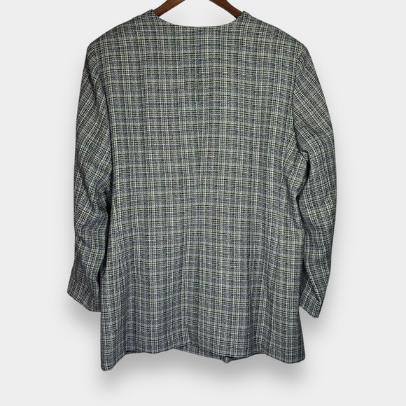 Vintage 18W J.G. HOOK 2 Piece Suit 80's |‎ Jacket & Pleated Skirt Plaid Tweed - Picture 7 of 13